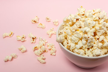 Popcorn on colored backgrounds