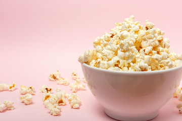 Popcorn on colored backgrounds