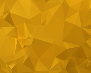 Abstract Gold triangle background. Low poly style.Vector illustration.