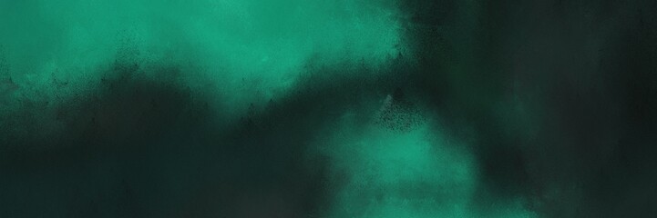 decorative horizontal background with very dark blue, teal and teal green color