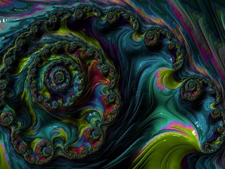 Fraktal Bild mit wundeschönen mustern und Farben