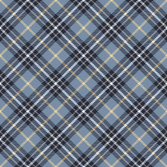 Faded Denim Tartan  Plaid  Seamless Pattern.