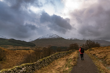 Lone traveler - West Highlands Way, Scotland
