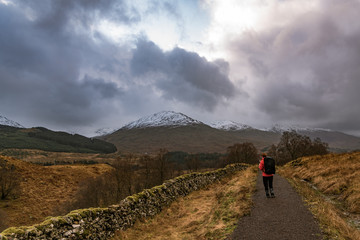 Lone traveler - West Highlands Way, Scotland © Martynas