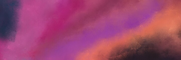retro horizontal banner with moderate pink, very dark violet and indian red color