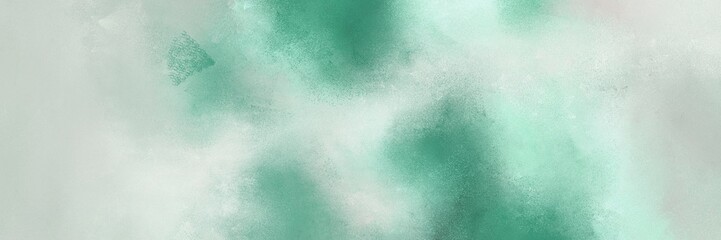 aged horizontal header with light gray, blue chill and dark sea green color