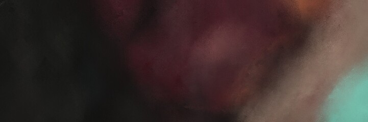 decorative horizontal header with very dark pink, cadet blue and pastel brown color