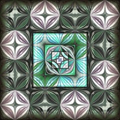 3D render plastic puffs background tile