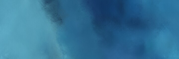antique horizontal header with teal blue, cadet blue and midnight blue color