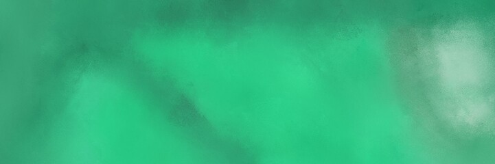 vintage horizontal banner with medium sea green, dark sea green and cadet blue color