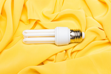 Energy saving light bulb and white light; home and work lighting.