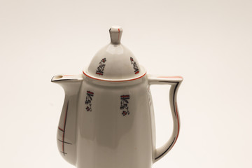 Classic vintage teapot or coffee maker for serving hot drinks