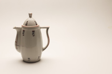 Classic vintage teapot or coffee maker for serving hot drinks