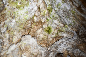 The walls of the magical Polovragi cave in Romania.