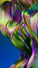 Drapery fabric with stripes. 3d illustration, 3d rendering.