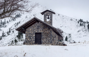 Small, stone church in the mountains (Greece, Peloponnese)