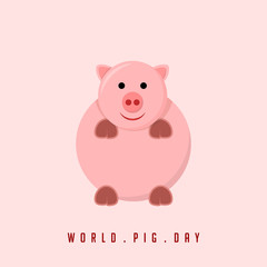 Obraz na płótnie Canvas World Pig Day