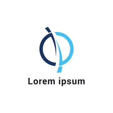Vector design elements for your company logo, abstract blue icon. Modern logotipe, business corporate template. Corporate identity design element. Globe, teamwork, 