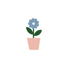 Houseplant icon. Flower sign. Flat design style modern vector illustration