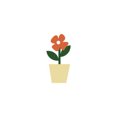 Houseplant icon. Flower sign. Flat design style modern vector illustration