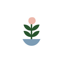Houseplant icon. Flat design style modern vector illustration