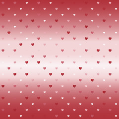 Glowing heart pattern. Seamless vector background