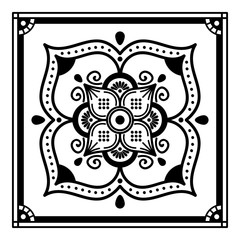 Ethnic Mandala Ornament. Arabic, Pakistan, Moroccan, Turkish, Indian, Spain motifs