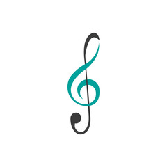 Illustration of a treble clef icon