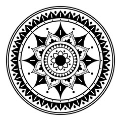 Obraz premium Ethnic Mandala Ornament. Arabic, Pakistan, Moroccan, Turkish, Indian, Spain motifs