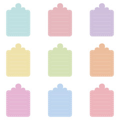 Cute set of vector illustrated tags, in pastel colors!