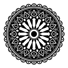 Ethnic Mandala Ornament. Arabic, Pakistan, Moroccan, Turkish, Indian, Spain motifs
