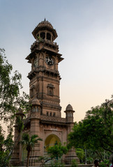  Clock Tower in Malka Park of Bulandshahr, Uttar Pradesh captured just before the sunset in the...
