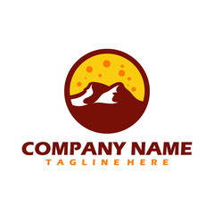 Logo sample with mountain and snow head