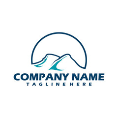 Logo sample with mountain and snow head