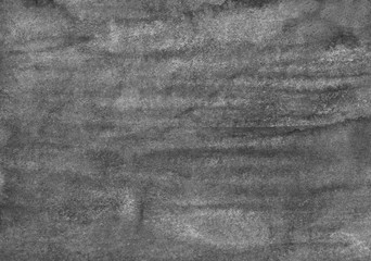 Watercolor old gray background. Monochrome grunge backdrop.  Black and white rough texture painting.