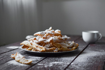 Faworki, traditional Polish sweets, Fat Thursday, Angel Wings