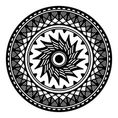 Abstract black and white line drawing, contour image for adult and older children.