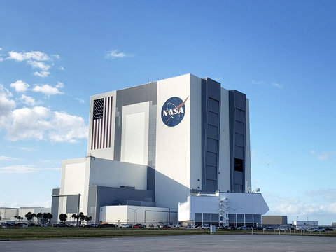 NASA space center building in Cape Canaveral, Florida