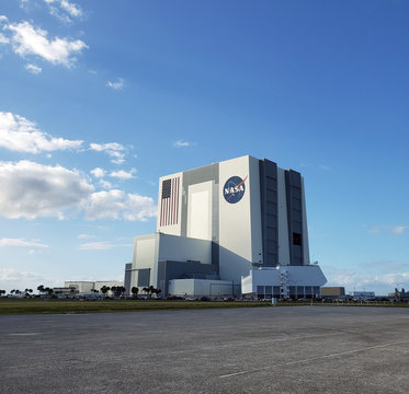 NASA space center building in Cape Canaveral, Florida