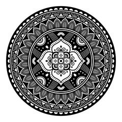 Abstract black and white line drawing, contour image for adult and older children.