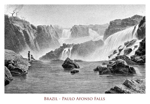 Brazil - Paulo Afonso Falls, series of waterfalls and three cataracts  on the Sao Francisco River in northeastern Brazil near the city of Paulo Afonso up to 275 feet (84 m) high
