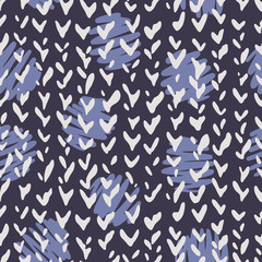 Obraz premium Sophisticated polka dot background with decorative knitting braids, tick marks texture, Simple geometric shapes seamless pattern.