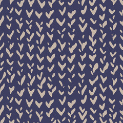 Hand drawn decorative knitting braids texture, Stylized sweater fabric. Simple geometric shapes background made of ticks, checkmarks and wry lines. Chevron herringbone seamless pattern.