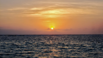Sunset above Caribbean Sea