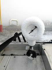Freezing manometer, Oil and gas industry, High-pressure gas pipeline, Equipment of the gas energy...