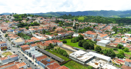Fototapeta na wymiar Aerial image of Jacutinga, city of Minas Gerais