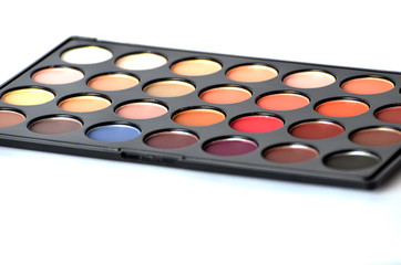 Close-up shadow palette, fashion photo for make up