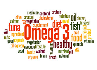 Omega 3 word cloud concept