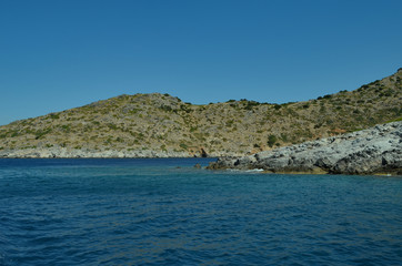 Fototapeta na wymiar daytime in the summer on the island of Hydra