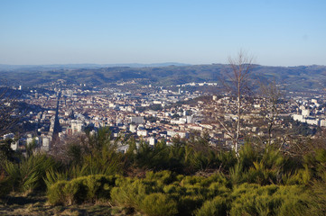 vue sur la ville de Saint-Etienne, Loire